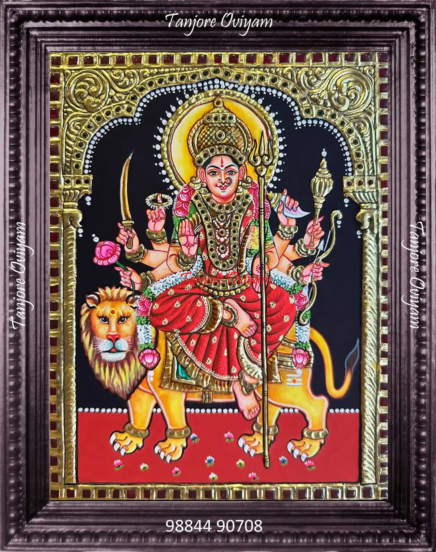 Durga Maa Painting - Durgai Tanjore Painting
